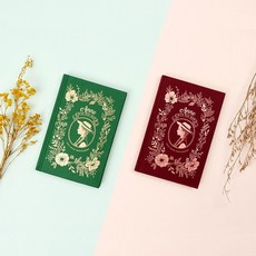 마켓지니로드빨간머리 앤 양장 노트 M 필기노트 메모노트 다이어리 양장제본노트 노트[부재시*문자요망], 단일상품, *굿*_다크그린