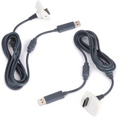 Xbox 360용 2X 슬림 무선 컨트롤러 USB 충전 케이블 교체 충전기, 1개