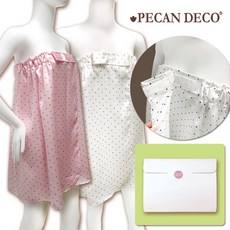 피칸데코 골프 샤워가운 선물박스포함 랩 목욕가운, 핑크-선물박스포함