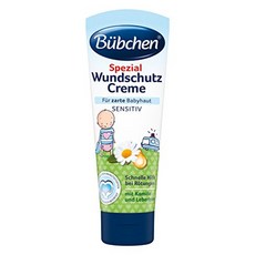 유럽 Bübchen 특수 상처 보호 크림 민감한 상처 치유 연고 연약한 아기 피부를 위한 상처 및 치유 연고 카모마일 및 대구 간유 함유 수량: 1 x 75 ml, 1개