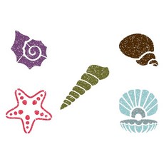 바다동물스텐실도안