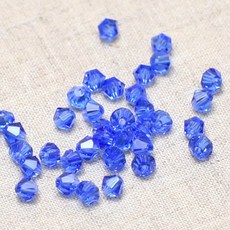 크리스탈주판알 사파이어 (4mm) 100개 비즈 팔찌만들기 재료