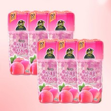 산도깨비 실내용 탈취제 피치향, 260g, 6개