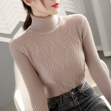 목폴라 스웨터 여성 이너티셔츠 긴 소매 이너웨어 겨울 가을 풀오버 슬림