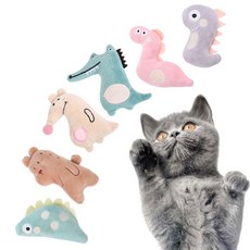 PET 새끼 고양이 캣닢 인형 장난감, 벤타샵01캣닢인형-핑크공룡, 01캣닢인형-핑크공룡