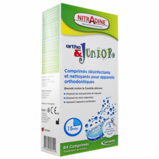 NITRADINE 니트라딘 오르토-주니어 교정기구 세척제 64St, 1개