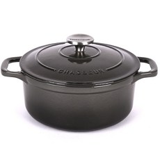 차세르 프리미엄 무쇠 냄비 20cm 4컬러, 4.블랙