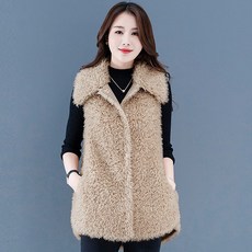 H26177 여성 에코 퍼 페이크 밍크 조끼