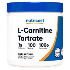 뉴트리코스트 L-카르니틴 타르트레이트 파우더 100g 무맛 1병, 1개