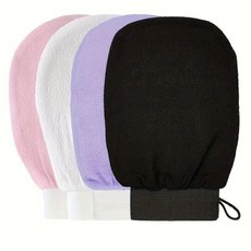 메이원 4Pcs 때장갑 피부결 투명도 개선 부드러운 때장갑 때수건 피부 저자극 세트