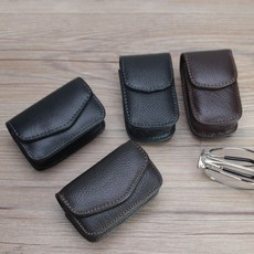 휴대용 벨트 착용 접이식 돋보기 접는 안경 가죽 케이스, 01