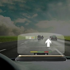 HUD 2020 OBD2 + GPS 듀얼 모드 헤드업 디스플레이 미러 디지털 MPH KMH 속도계 물 및 오일 온도 RPM 신, 01 Black, 한개옵션1