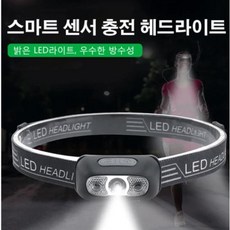 COVANK 방수 제스처 제어 헤드라이트usb LED 헤드랜턴 각도 조절 가능한 조명등 받침, 제어 헤드라이트(블랙), 제어 헤드라이트[블랙]