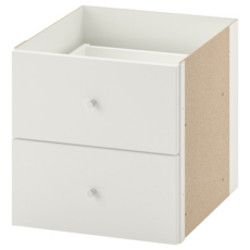 이케아 KALLAX 칼락스 인서트+서랍2 화이트 33x33 cm 203.518.79