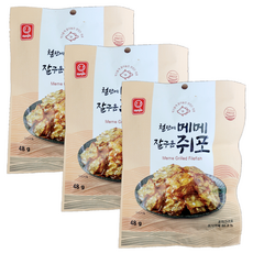 한진식품 철판에 메메 잘구운 쥐포, 48g, 3개