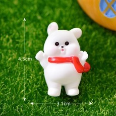 [미니어처] 빨강 목도리 토끼 10개