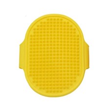고무 목욕 마사지 브러시 모피 손질 빗 벨트로 애완 동물 청소, 1개, 5.YELLOW