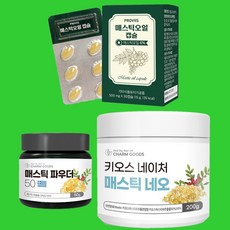 해피스토어70 매스틱 파우더 50 키오스 네이처 매스틱 네오 200g 매스틱오일 30캡슐, 키오스네이처매스틱네오200g, 1개