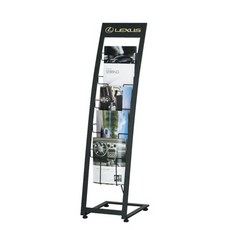 책상 밖 세상 삼화 철제 카다로그스탠드 규격 CS-105BK 1열 5단. 잡지꽂이, 단일 색상