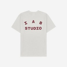 IAB Studio 아이앱 스튜디오 티셔츠 화이트 버건디