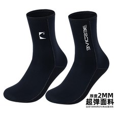 스킨스쿠버글러브 bestdive2-5mm클로로프렌 고무 남녀 자유 잠수 덧신 보온, C01-2mm블랙색