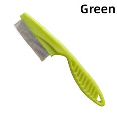 애완 동물 털 흘리기 빗 청소 강아지 고양이 벼룩 강철 바늘 암, 1.Green, B.L, 1개