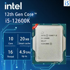 텔 코어 i5-12600K 데스크탑 CPU 소켓 LGA 1700 i5 12600K 3.4 GHz 10 16레드 L3 20M 125W, 한개옵션0 - 12600k