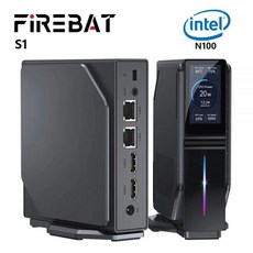 미니PC FIREBAT S1 인텔 알더 레이크 N100 미니 PC 게이밍 게이머 윈도우 11 HDMI BT4.2 DDR4 16GB 512G 듀얼 SSD 데스크탑, 512GB
