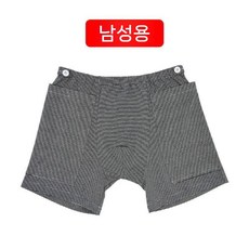 소변주머니 속옷 반바지 주머니 여성용 회복 타입 팬티 소변, 1개, 남성용 L