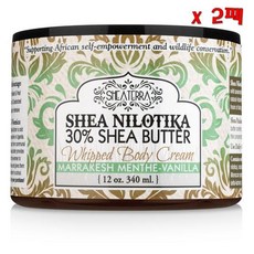 Shea Terra 시어테라 시어 닐로틱 30% 시어버터 휩드 바디 크림 마라케시 멘티 바닐라 340g 2팩