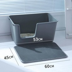 애완 동물 레이어 고양이 쓰레기 매트 초 팬 물튀김 방지 필터, A.No Toilet Just Mat, 1개