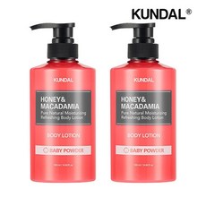 쿤달 퓨어 바디로션 베이비파우더향, 500ml, 2개