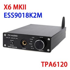 FX-Audio X6 MKII DAC ESS9018 블루투스 5.0 TPA6120 칩 디코더 APTX SPDIF 동축 PC-USB RCA 헤드폰 앰프 USB 디코더, 3.Silver EU Plug - zencan3