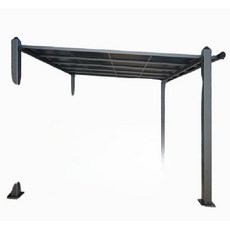 어닝 차양막 비막이 캐노피 농막 비가림막 스카이어닝 테라스 카페 썬룸 아웃도어 전원주택, 1.알루미늄합금 3X3미터 썬가드 높고낮은차양