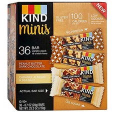 Kind 카인드 미니 바 2종 버라이어티 팩 36개 720g, 1개