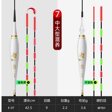 물어뜯다 갈고리 변색 하이 예민 중력 감응 부표 물에는 그림자가 없다 파워 밤낚시, 변색 찌 수중 그림자가 없다 방지, 중대형 혼양 E-07 납을 먹다 ：3