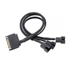 SATA 3핀 4핀 팬 어댑터 15핀 12V PC 케이스 스플리터 확장 전원 케이블 10.6 27cm 1 대, 1 to 3, 1개