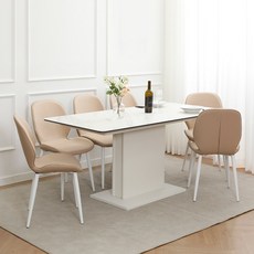 바네스데코 플로니 이탈리아 이태리 양면 세라믹 1700 6인 식탁세트 (의자포함), 그라지아(루치칸테), 의자 (핑크6)