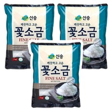 신송식품 꽃소금 1Kg, 3개