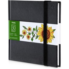 Ohuhu 200gsm 스케치북 두꺼운 입 175mm×165mm 마커 용화 용지 재봉틀 눈 첨부 미니 사이즈 색연필수성 마커알코올