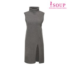 SOUP 터틀넥 딥슬릿 롱베스트(SUBVK40)
