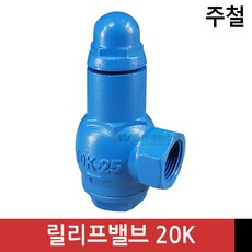 릴리프밸브 20K 25A 주철 급수펌프 안전밸브, 1개