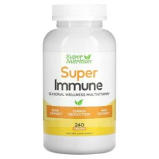 Super Nutrition Super Immune Immune Strengthening Multivitamin with Glutathione 240 Tablets