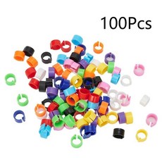 플라스틱 재사용 세트 키트 병아리 반지 가금류 다리 밴드 새 비둘기 앵무새 클립 100 개 7mm 0.27 인치 10 가지 색상 핫, 한개옵션1, [01] A