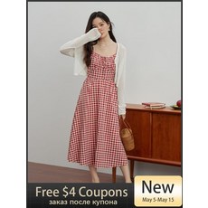  연말룩 여성용 레트로 센스 멜빵 포인트 