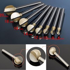 철강 알약 목공 공 모양 밀링 커터 조각 도구 나무 칼 치즐 드릴 Dremel 로타리 테이블 차 테이블|밀링 커터|, 1개, 단일, 10mm