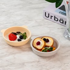 Ahtty home 小熊造型點心碗 2入, Cream+Butter, 1組