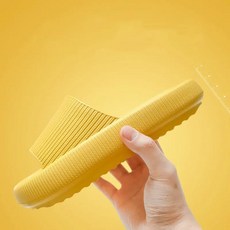 플랫폼 클라우드 슬리퍼 실내 욕실 슬라이드 미끄럼 방지 플로어, 19) yellow 44-45, 1개