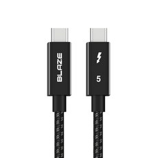 썬더볼트 4 케이블 100W PD 8K60Hz 40Gbps USB CtoC 정품성능 C타입 고속 외장 하드 데이터 충전 Thunderbolt Cable 1개 100cm 상품 이미지