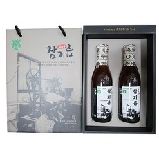 통참깨로 짜낸 꼬마참기름 350ml 2종 선물 SET, 1